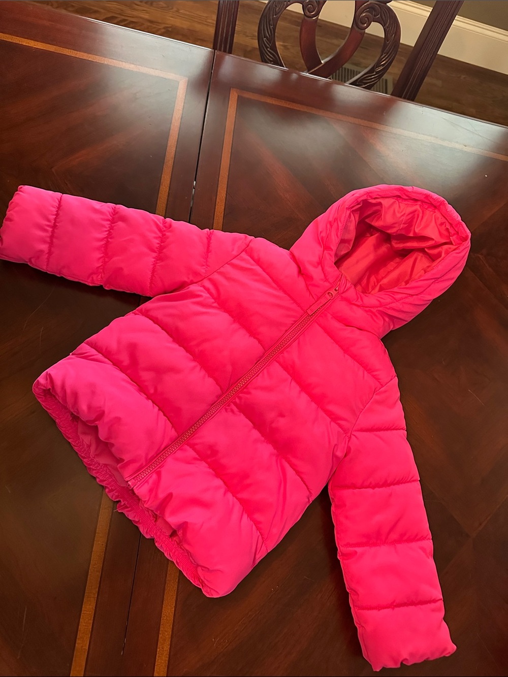 The Children's Place Bright Pink Hooded Puffer Jacket